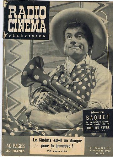 RADIO CINEMA TELEVISION/TELERAMA magazine side cover Issue 194 4 October 1953