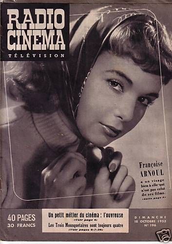 RADIO CINEMA TELEVISION/TELERAMA magazine side cover Issue 196 18 October 1953