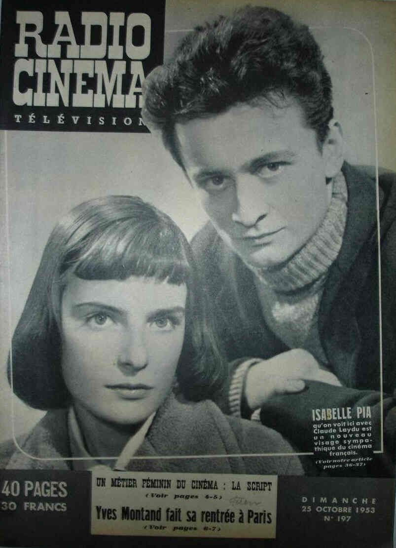 RADIO CINEMA TELEVISION/TELERAMA magazine side cover Issue 197 25 October 1953