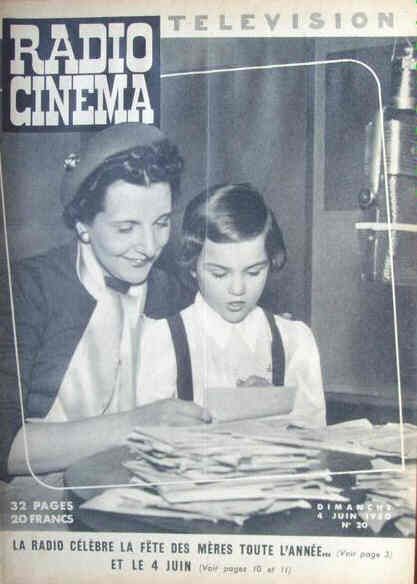 RADIO CINEMA TELEVISION/TELERAMA magazine side cover Issue 20 4 June 1950