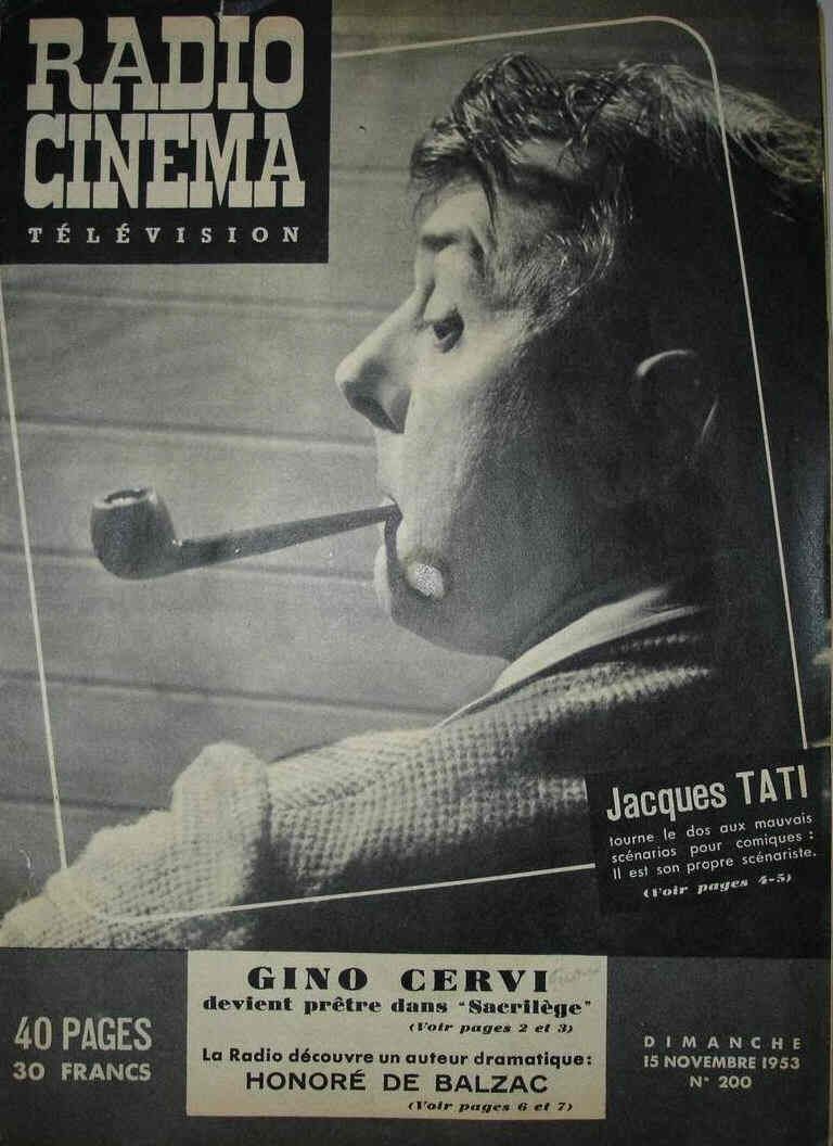 RADIO CINEMA TELEVISION/TELERAMA magazine side cover Issue 200 15 November 1953