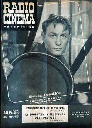 RADIO CINEMA TELEVISION/TELERAMA magazine side cover Issue 202 29 November 1953