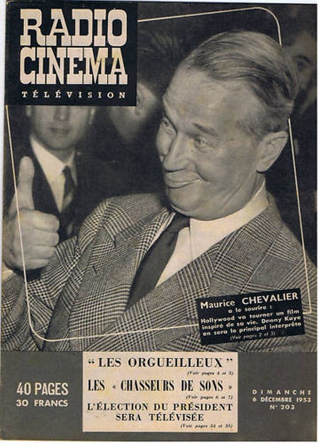 RADIO CINEMA TELEVISION/TELERAMA magazine side cover Issue 203 6 December 1953