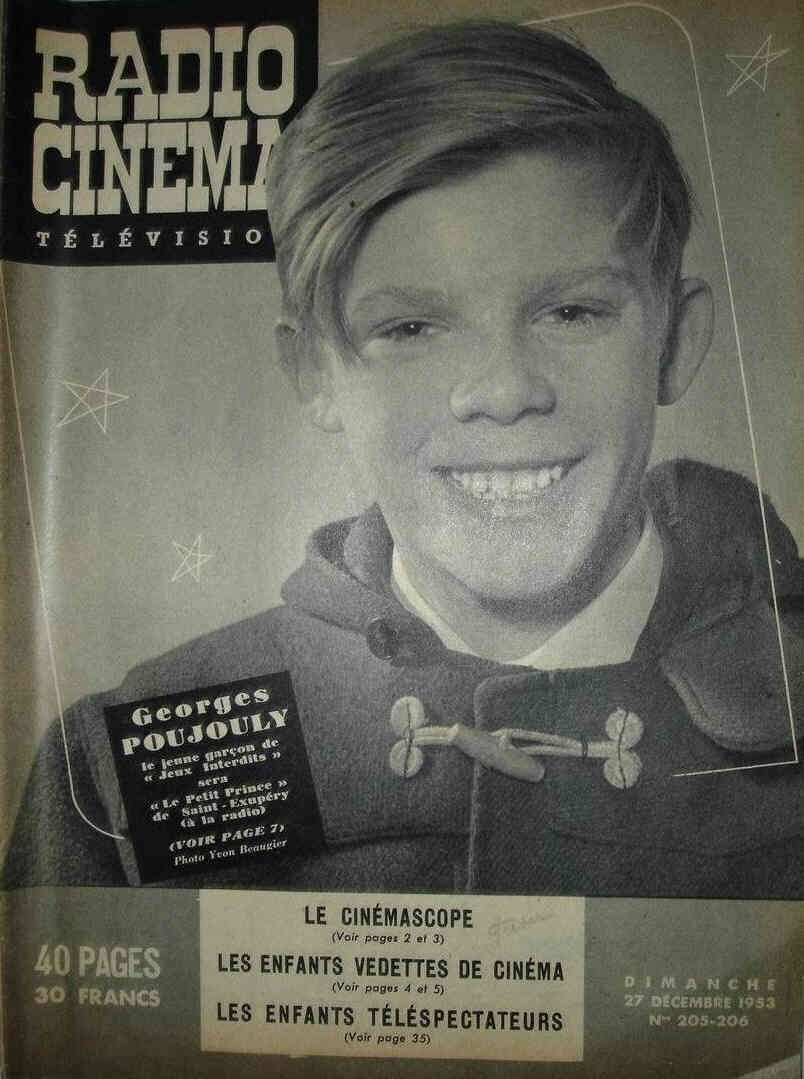RADIO CINEMA TELEVISION/TELERAMA magazine side cover Issue 205'206 20 December 1953