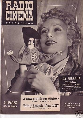 RADIO CINEMA TELEVISION/TELERAMA magazine side cover Issue 213 14 February 1954