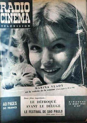RADIO CINEMA TELEVISION/TELERAMA magazine side cover Issue 217 14 March 1954