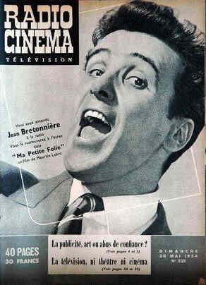 RADIO CINEMA TELEVISION/TELERAMA magazine side cover Issue 228 30 May 1954