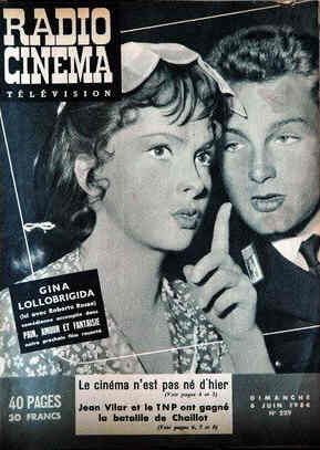 RADIO CINEMA TELEVISION/TELERAMA magazine side cover Issue 229 6 June 1954