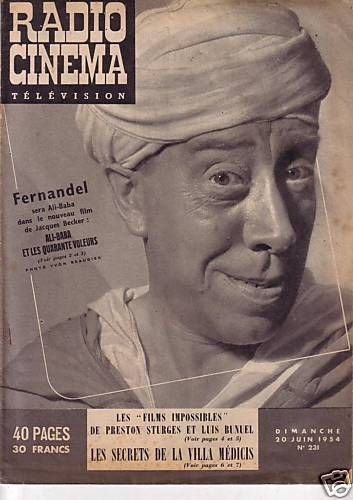 RADIO CINEMA TELEVISION/TELERAMA magazine side cover Issue 231 20 June 1954