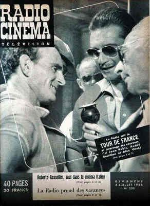 RADIO CINEMA TELEVISION/TELERAMA magazine side cover Issue 233 4 July 1954