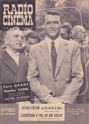 RADIO CINEMA TELEVISION/TELERAMA magazine side cover Issue 235 18 July 1954