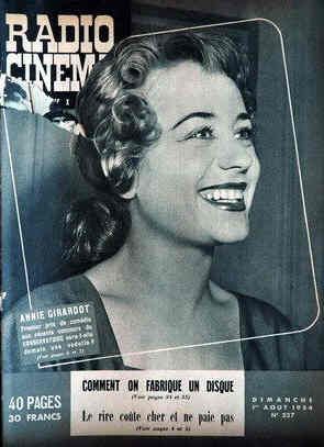 RADIO CINEMA TELEVISION/TELERAMA magazine side cover Issue 237 1 August 1954