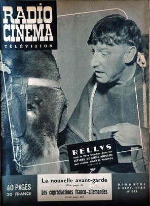 RADIO CINEMA TELEVISION/TELERAMA magazine side cover Issue 242 5 September 1954