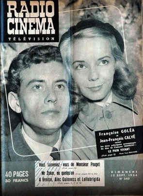 RADIO CINEMA TELEVISION/TELERAMA magazine side cover Issue 243 12 September 1954