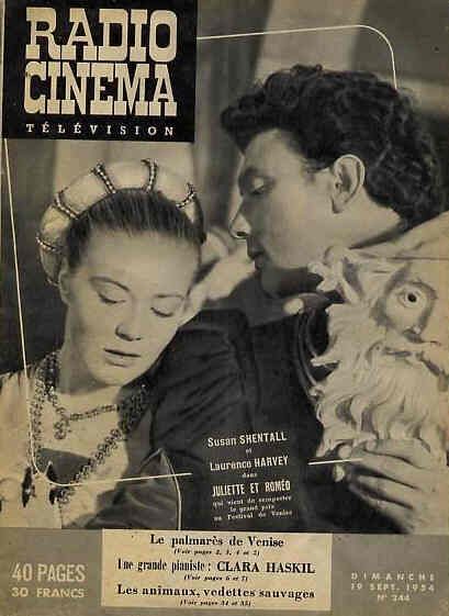 RADIO CINEMA TELEVISION/TELERAMA magazine side cover Issue 244 19 September 1954
