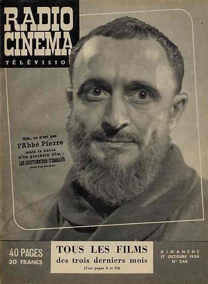 RADIO CINEMA TELEVISION/TELERAMA magazine side cover Issue 248 17 October 1954
