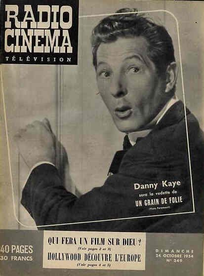 RADIO CINEMA TELEVISION/TELERAMA magazine side cover Issue 249 24 October 1954