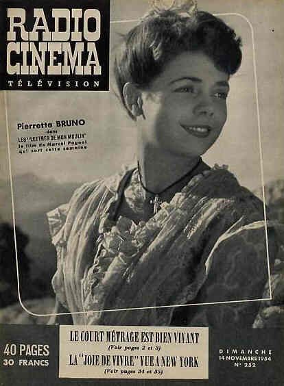 RADIO CINEMA TELEVISION/TELERAMA magazine side cover Issue 252 14 November 1954
