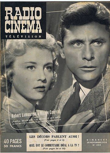 RADIO CINEMA TELEVISION/TELERAMA magazine side cover Issue 254 28 November 1954