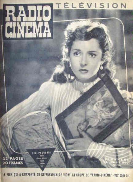 RADIO CINEMA TELEVISION/TELERAMA magazine side cover Issue 26 16 July 1950