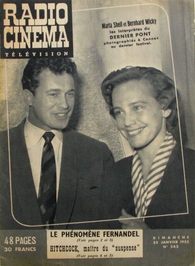RADIO CINEMA TELEVISION/TELERAMA magazine side cover Issue 262 23 January 1955