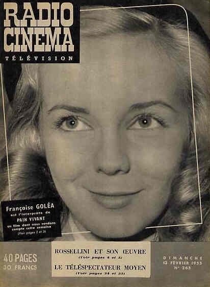 RADIO CINEMA TELEVISION/TELERAMA magazine side cover Issue 265 13 February 1955
