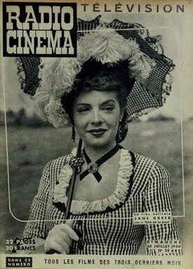 RADIO CINEMA TELEVISION/TELERAMA magazine side cover Issue 28 30 July 1950