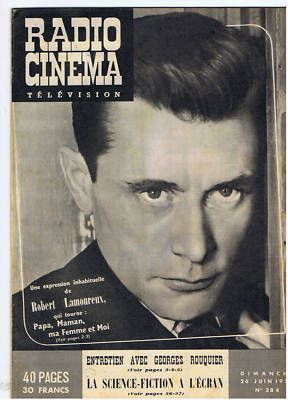 RADIO CINEMA TELEVISION/TELERAMA magazine side cover Issue 284 26 June 1955