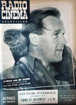 RADIO CINEMA TELEVISION/TELERAMA magazine side cover Issue 285 3 July 1955