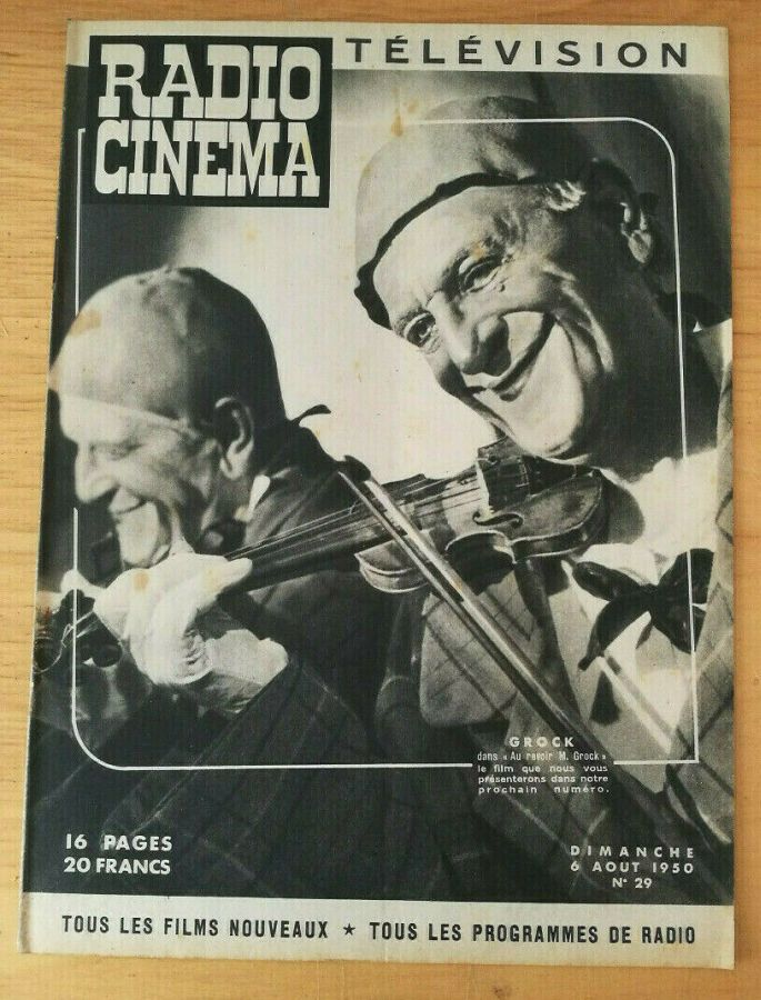 RADIO CINEMA TELEVISION/TELERAMA magazine side cover Issue 29 6 August 1950