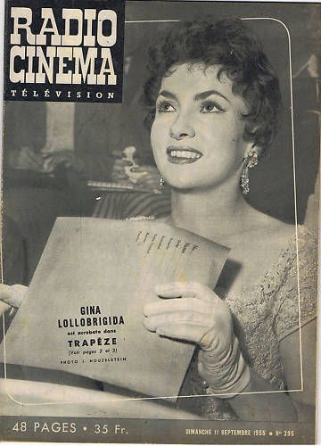RADIO CINEMA TELEVISION/TELERAMA magazine side cover Issue 295 11 September 1955