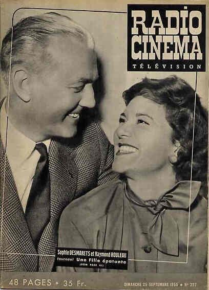 RADIO CINEMA TELEVISION/TELERAMA magazine side cover Issue 297 25 September 1955