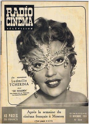 RADIO CINEMA TELEVISION/TELERAMA magazine side cover Issue 304 13 November 1955