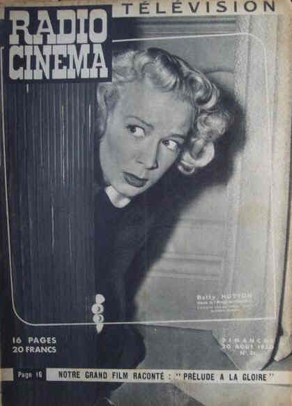RADIO CINEMA TELEVISION/TELERAMA magazine side cover Issue 31 20 August 1950