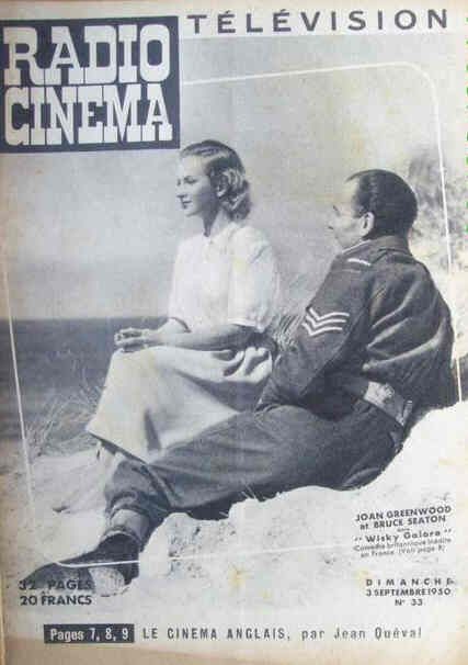 RADIO CINEMA TELEVISION/TELERAMA magazine side cover Issue 33 3 September 1950