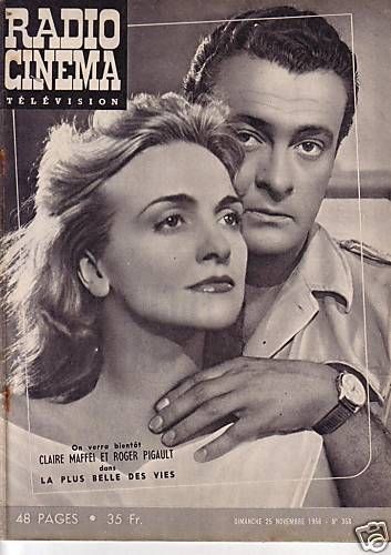 RADIO CINEMA TELEVISION/TELERAMA magazine side cover Issue 358 25 November 1956