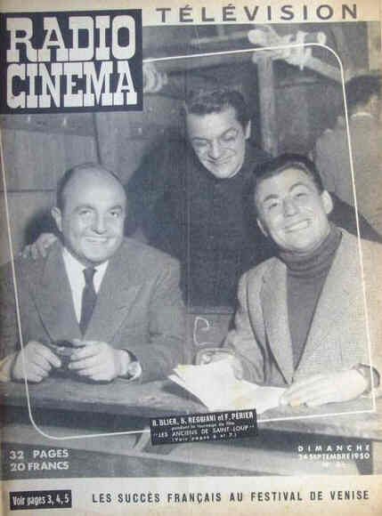 RADIO CINEMA TELEVISION/TELERAMA magazine side cover Issue 36 24 September 1950
