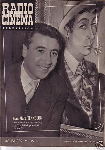 RADIO CINEMA TELEVISION/TELERAMA magazine side cover Issue 361 16 December 1956