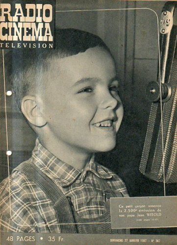 RADIO CINEMA TELEVISION/TELERAMA magazine side cover Issue 367 27 January 1957