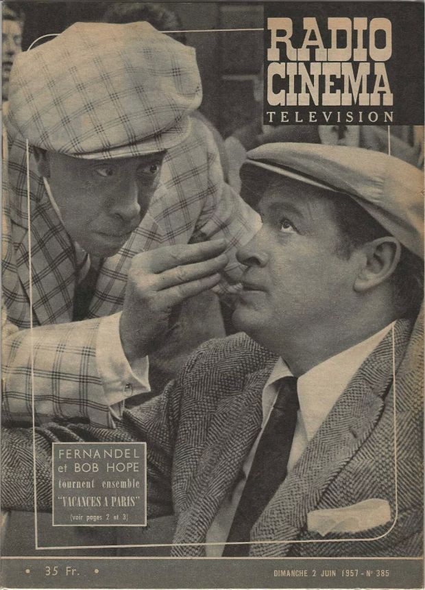 RADIO CINEMA TELEVISION/TELERAMA magazine side cover Issue 385 2 June 1957