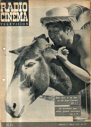 RADIO CINEMA TELEVISION/TELERAMA magazine side cover Issue 391 14 July 1957