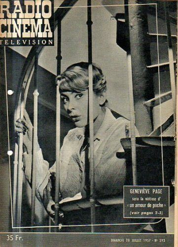 RADIO CINEMA TELEVISION/TELERAMA magazine side cover Issue 393 28 July 1957