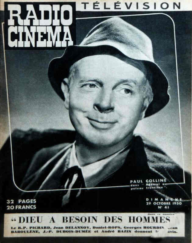 RADIO CINEMA TELEVISION/TELERAMA magazine side cover Issue 41 29 October 1950