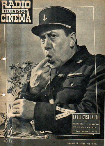 RADIO CINEMA TELEVISION/TELERAMA magazine side cover Issue 417 12 January 1958