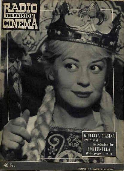 RADIO CINEMA TELEVISION/TELERAMA magazine side cover Issue 418 19 January 1958