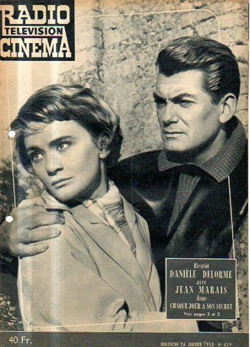 RADIO CINEMA TELEVISION/TELERAMA magazine side cover Issue 419 26 January 1958