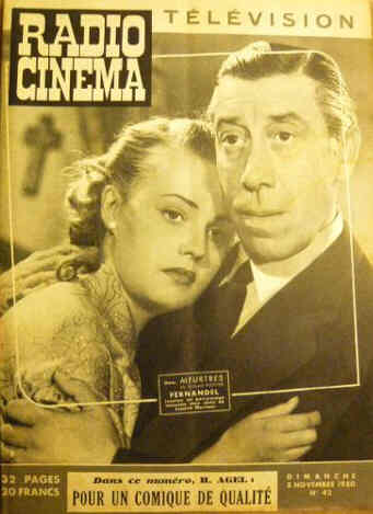 RADIO CINEMA TELEVISION/TELERAMA magazine side cover Issue 42 5 November 1950