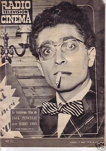 RADIO CINEMA TELEVISION/TELERAMA magazine side cover Issue 425 9 March 1958