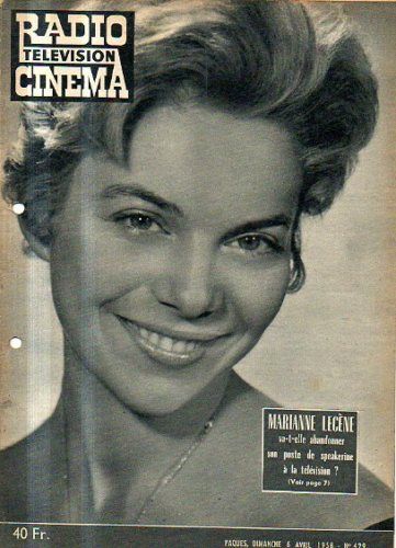 RADIO CINEMA TELEVISION/TELERAMA magazine side cover Issue 429 6 April 1958