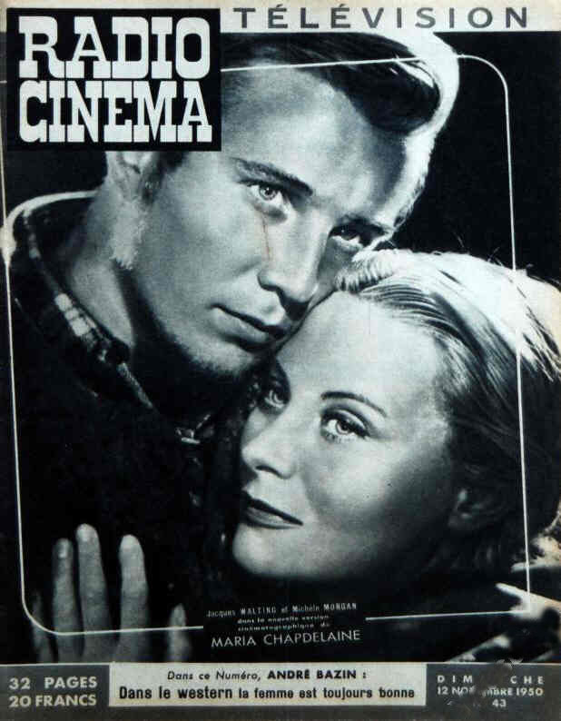 RADIO CINEMA TELEVISION/TELERAMA magazine side cover Issue 43 12 November 1950
